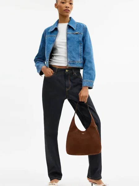 Coach női velúrbőr táska Brooklyn Shoulder Bag 28 barna