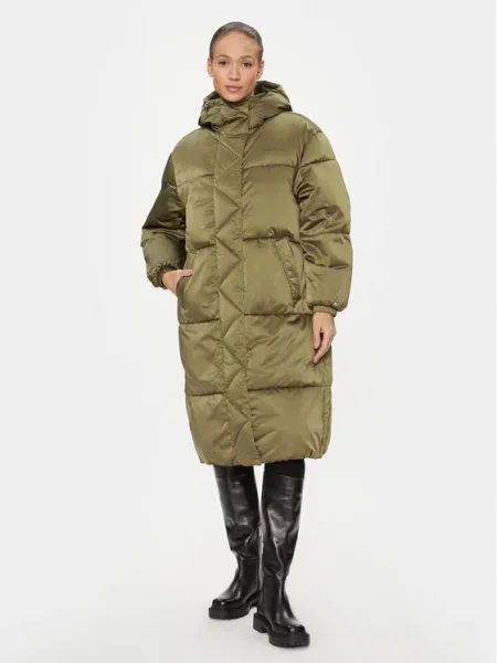 Tommy Jeans Palton de iarnă Satin verde