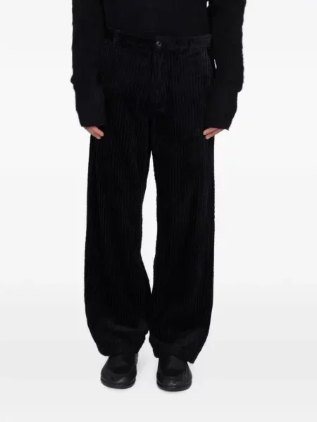 Pantaloni Minimum de catifea cord negru