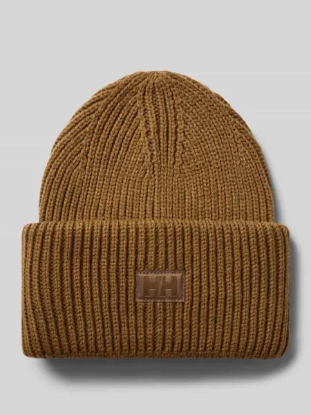 Czapka beanie w imitacja dzianiny z naszywką z logo Helly Hansen