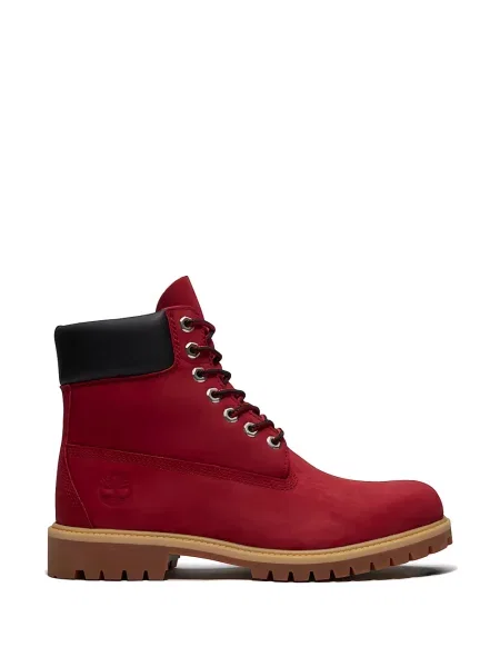 Botine Timberland din nubuc roșu