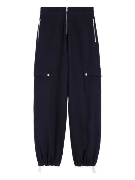Pantaloni Jil Sander din fetru albastru