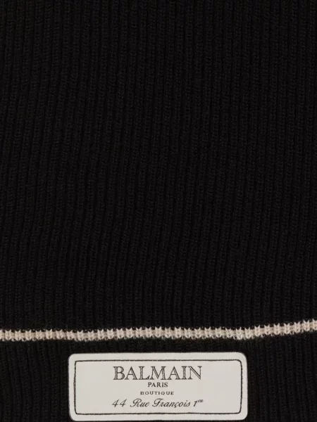 Vilnonis šalikas Balmain juoda