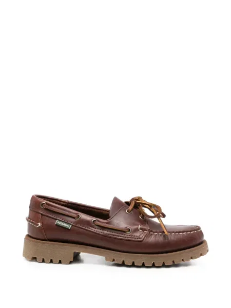 Pantofi loafer Sebago cu șireturi din dantelă maro