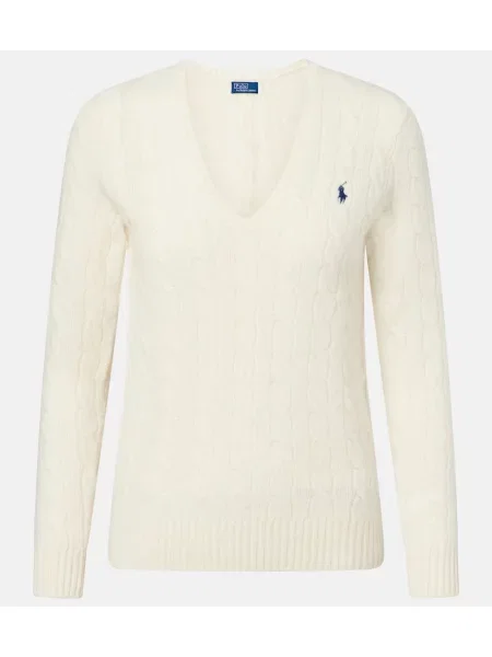 Pulover Polo Ralph Lauren de lână alb