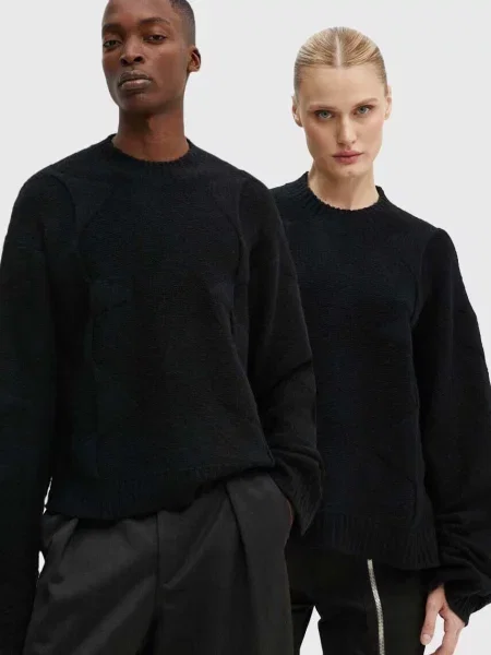 Volnen pulover Heliot Emil črna