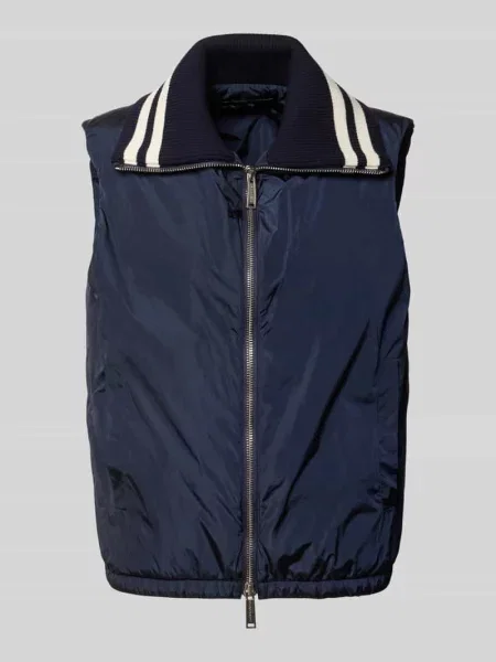 Kamizelka z paski w kontrastowym kolorze Dsquared2 Ready To Wear granatowa