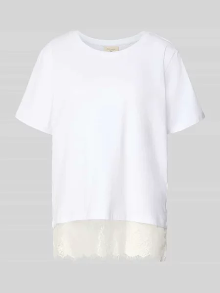 T-shirt z koronką model SURE' Free/quent biała