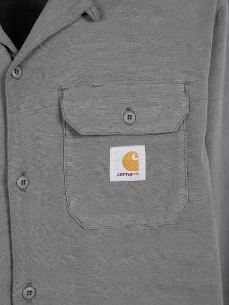 Cămașă Carhartt Wip cu autograf gri