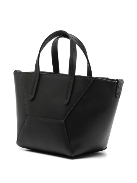 Geantă shopper Brunello Cucinelli cu imagine negru