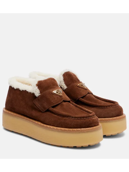 Loaferke Prada iz semiša rjava
