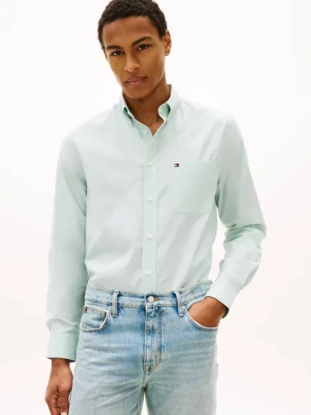 Tommy Hilfiger Cămașă oxford verde
