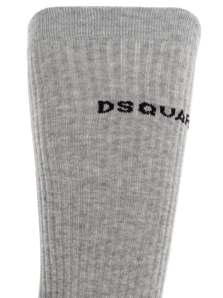 Șosete Dsquared2 cu broderie gri