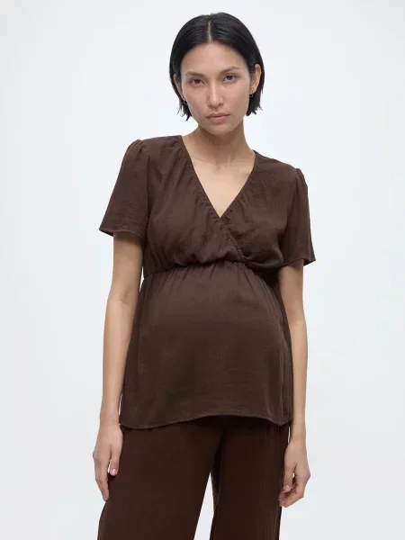 MAMALICIOUS Bluză MLHANNA TESS' maro