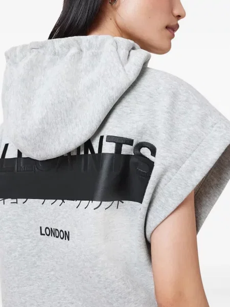 Hanorac cu glugă Allsaints gri