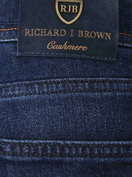 Blugi Richard J. Brown cu broderie albastru
