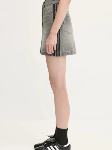 Джинсова спідниця adidas Originals Denim Mini Skt mini олівець сірий