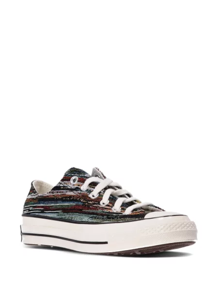 Pruhované žakárové tenisky Converse Chuck 70 černé