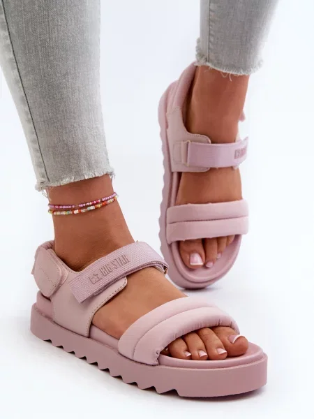 Sandali Big Star Shoes s platformo roza