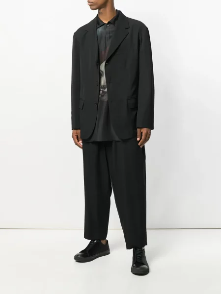 Geacă Yohji Yamamoto asimetrică negru