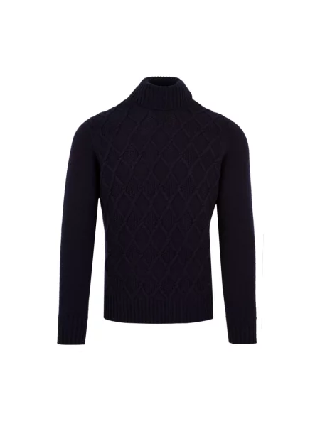 Golf golf Drumohr wełniany z wzorem argyle niebieski