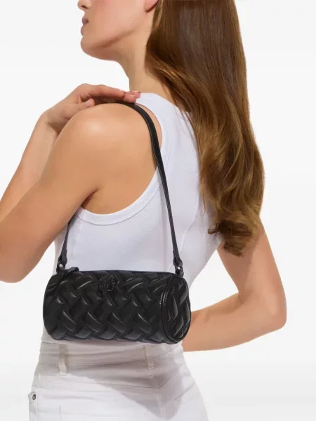 Matlasat geantă shopper Kurt Geiger London din piele negru