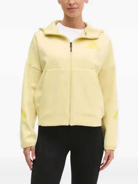 Top Adidas z autografem garniturowy w kwiatki czarny