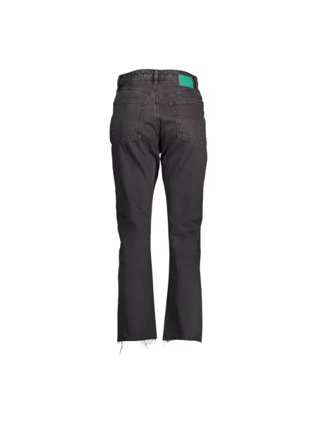 Jeansy Desigual o krotszym kroju czarne