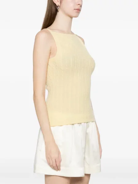 Top Soft Goat tricotate fără armătură galben