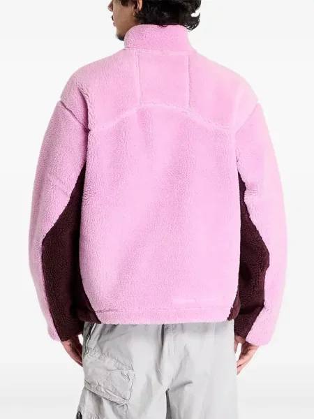 Top sport Nike din fleece plisat fără mâneci alb