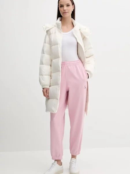 Calvin Klein Jeans Péřová bunda béžová