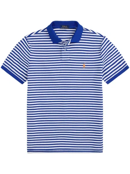 Slip de baie Polo Ralph Lauren cu broderie din piele de căprioară în carouri albastru