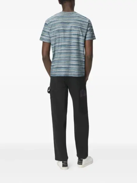 Tricou Missoni cu decolteu rotund albastru