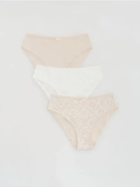 Reserved Set de 3 perechi de chiloți cu conținut ridicat de nude