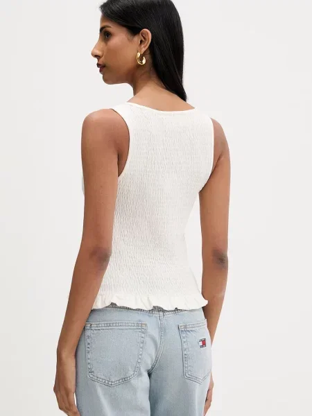 Top Tommy Jeans beżowy