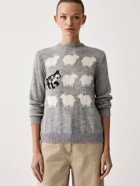 Weekend Max Mara pulover pentru femei cu lână WKDNITRA gri