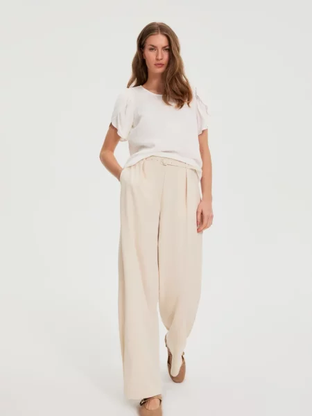 Pantaloni Marisse alb