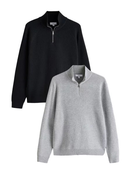 Next Pulover Essential gri negru