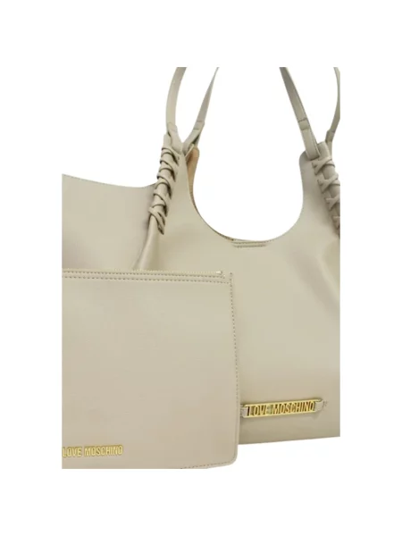Love Moschino torebka shopper beżowa