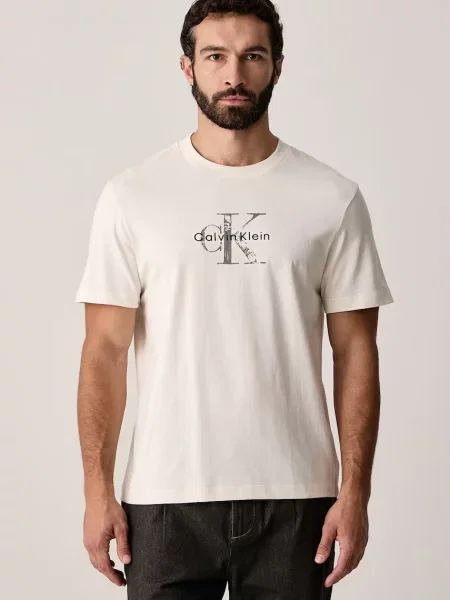 Calvin Klein Jeans tričko béžové