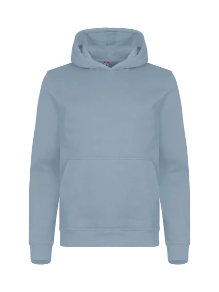 Clique Miami Hoody Junior bluowa bluza z kapturem mieszanka bawełny – Soft Blue niebieska