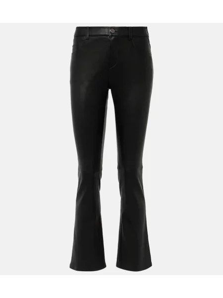 Pantaloni Stouls din piele negru