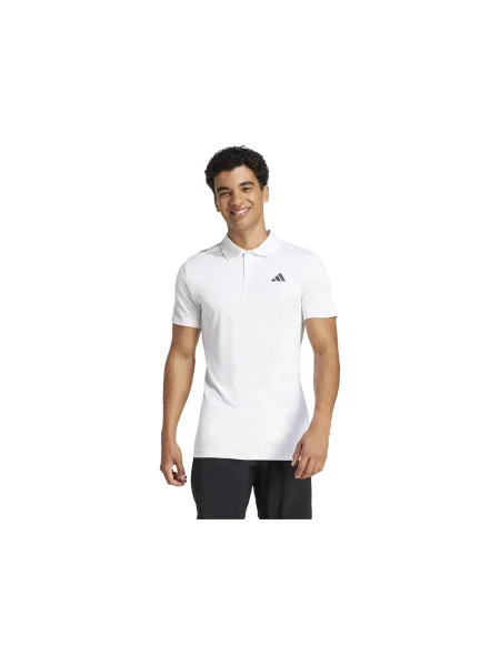 Tricou polo Adidas alb