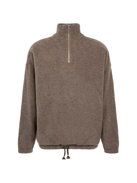 Pulover Kaptain Sunshine din fleece maro