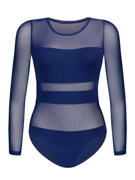 TEYLI Tricou body închis albastru
