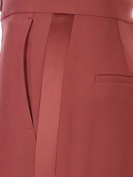 Pantaloni Max Mara cu dungi roșu