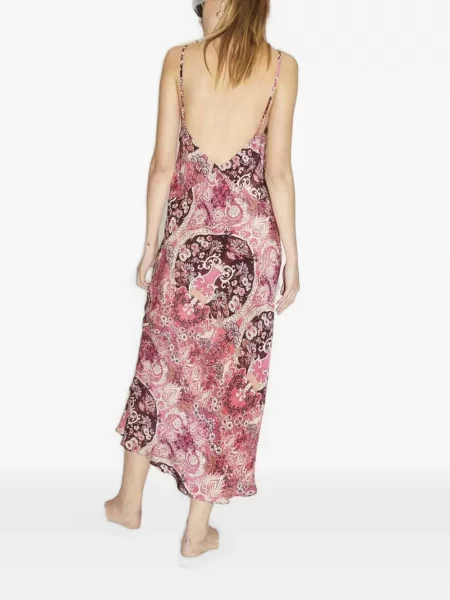 Rochie midi Maria Cher cu model floral cu imagine roz