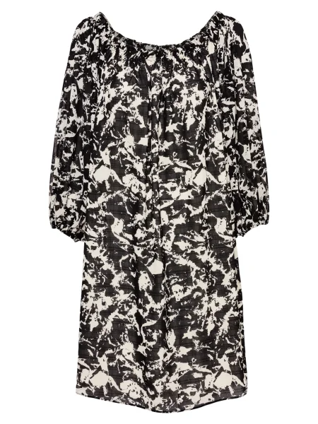 Šaty Lurdes čierna biela