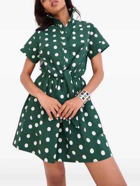 Rochie mini Cara Cara cu buline verde