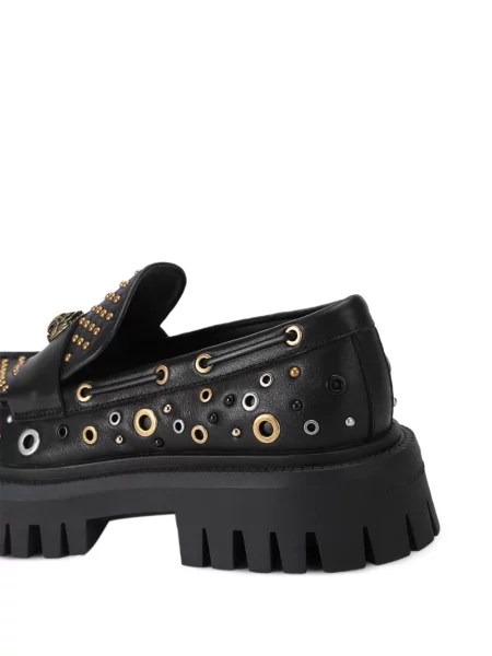 Chunky лоуфъри Kurt Geiger London с шипове черно